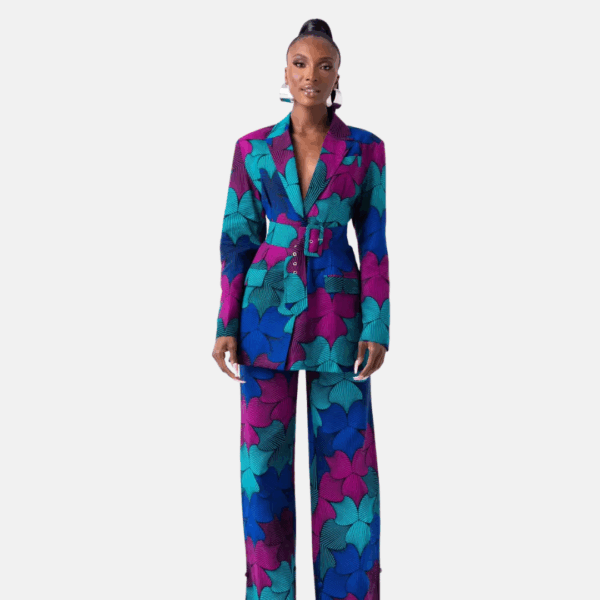 Ankara Print Blazer & Wide-Leg Trousers Co-ord Set
